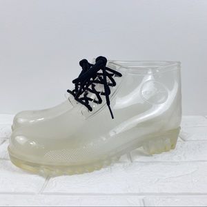 clear rainbow boots